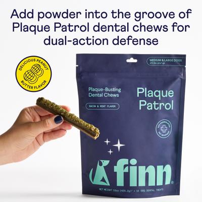 Show full view: Finn Plaque Patrol Dental Powder for Dogs, 6-oz tin slide 8 of 10