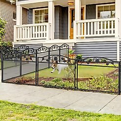 BingoPaw 5 Panel Metal Garden Barrier Dog Fence Exercise Playpen, Black