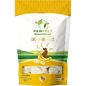 Pawfect Nature's Munch Freeze-Dried Banana All Natural Vegan Dog Training Treat, 1.94-oz bag