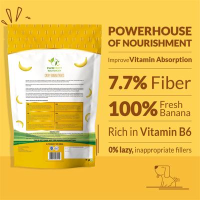 Show full view: Pawfect Nature's Munch Freeze-Dried Banana All Natural Vegan Dog Training Treat, 1.94-oz bag slide 3 of 9