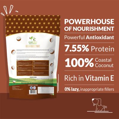 Show full view: Pawfect Nature's Munch Freeze-Dried Coconut All Natural Vegan Dog Training Treat, 1.76-oz bag slide 3 of 9