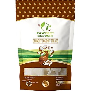 Pawfect Nature's Munch Freeze-Dried Coconut All Natural Vegan Dog Training Treat, 1.76-oz bag