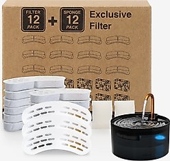 EOX Cat Water Fountain Replacement Filters, White, Small, 12 count