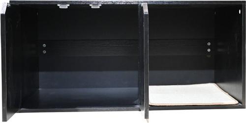 Show full view: Zeus & Ruta Modern Cat House & Litter Box Enclosure, Black slide 2 of 5