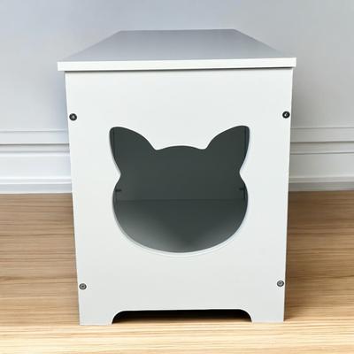 Show full view: Zeus & Ruta Furniture Style Top Open Cat Litter Box Enclosure, Cat House, Cream White slide 5 of 6