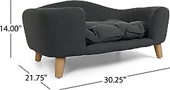 Zeus & Ruta Sofa Dog Bed, Dark Gray slide 2 of 6