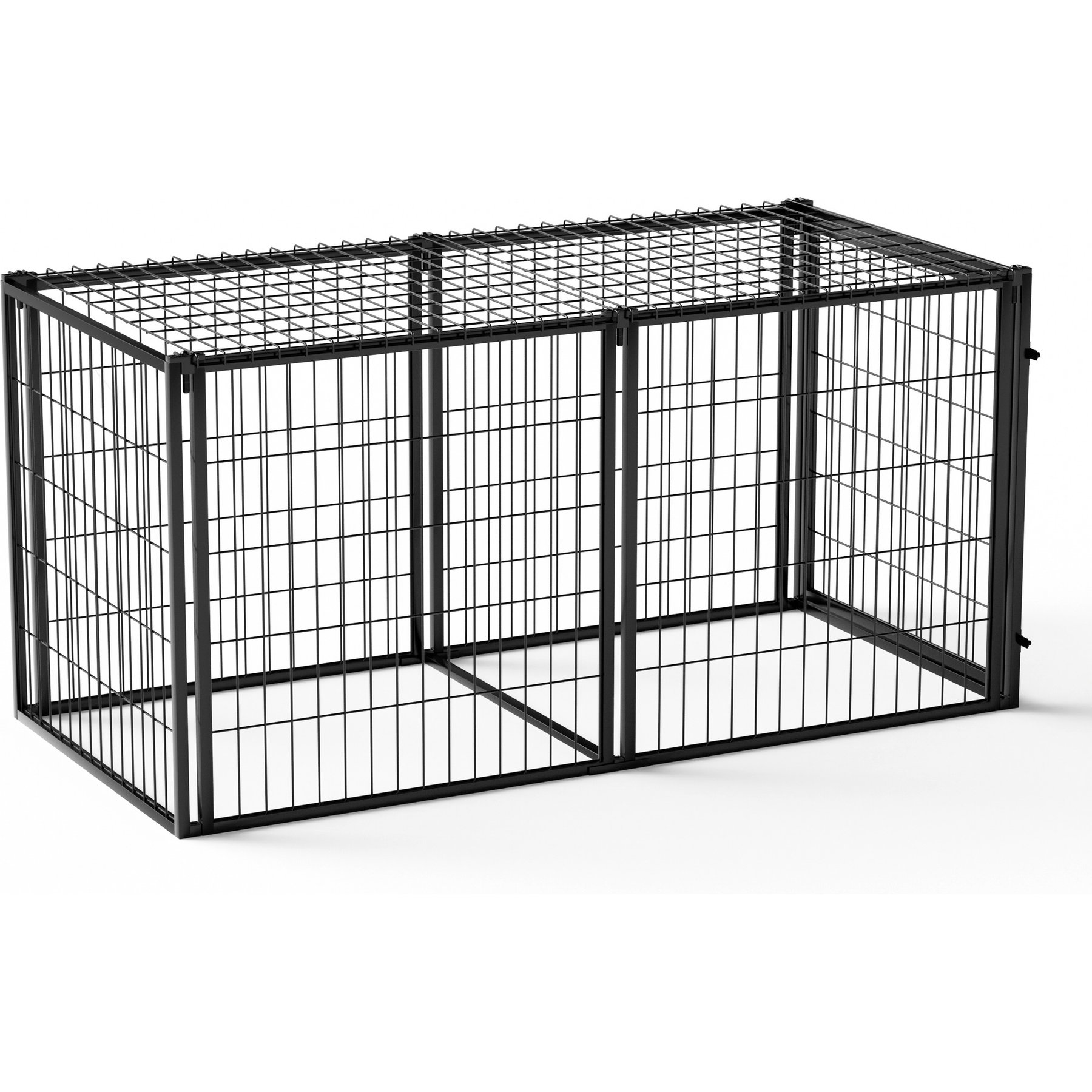 Zeus & Ruta Dog Crate, Black, 63 inch