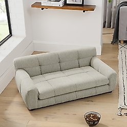 Zeus & Ruta Sofa with Armrests & Backrest Dog Bed, Beige slide 2 of 6