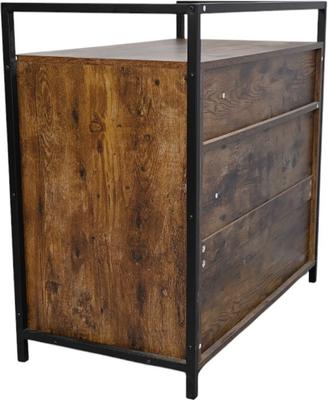 Show full view: Zeus & Ruta Wooden Cat Litter Box Enclosure with Scratching Mat, Rustic Brown slide 6 of 6