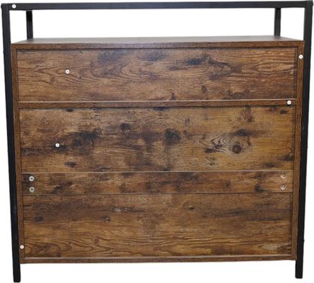 Show full view: Zeus & Ruta Wooden Cat Litter Box Enclosure with Scratching Mat, Rustic Brown slide 4 of 6