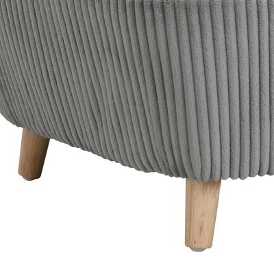 Show full view: Bencmate Corduroy Couch Elevated Dog & Cat Bed with Wood Legs, 30.25 x 21.75 x 14-in, Grey slide 6 of 9