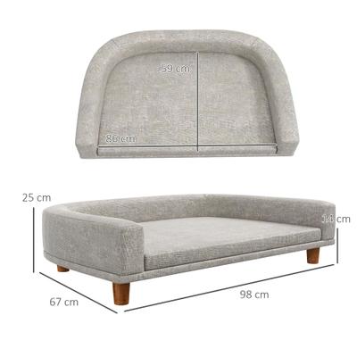 Show full view: Zeus & Ruta Indoor/Outdoor Sofa Dog Bed, Gray slide 7 of 7