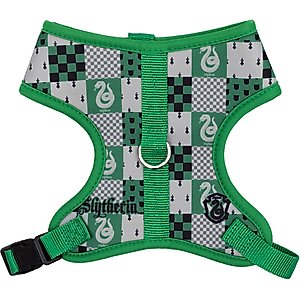 Buckle-Down The Wizarding World of Harry Potter Slytherin Checker Dog Harness, Large: 19 to 29-in chest