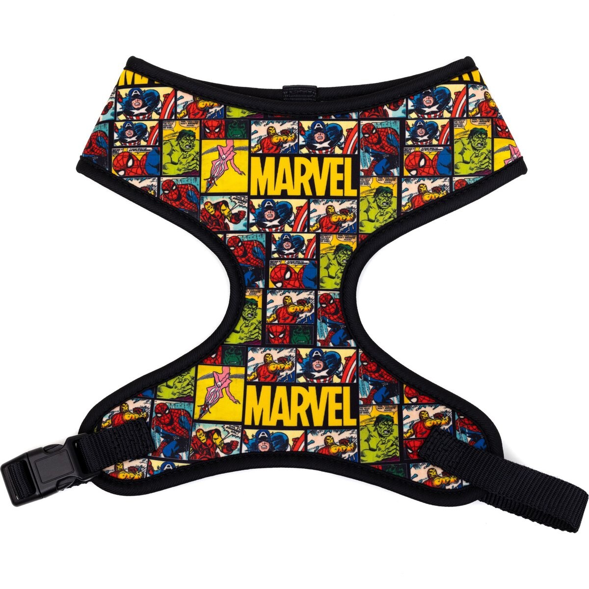 Buckle-Down Marvel Brick & Retro Comic Panels Dog Harness, Small: 14 to 17-in chest
