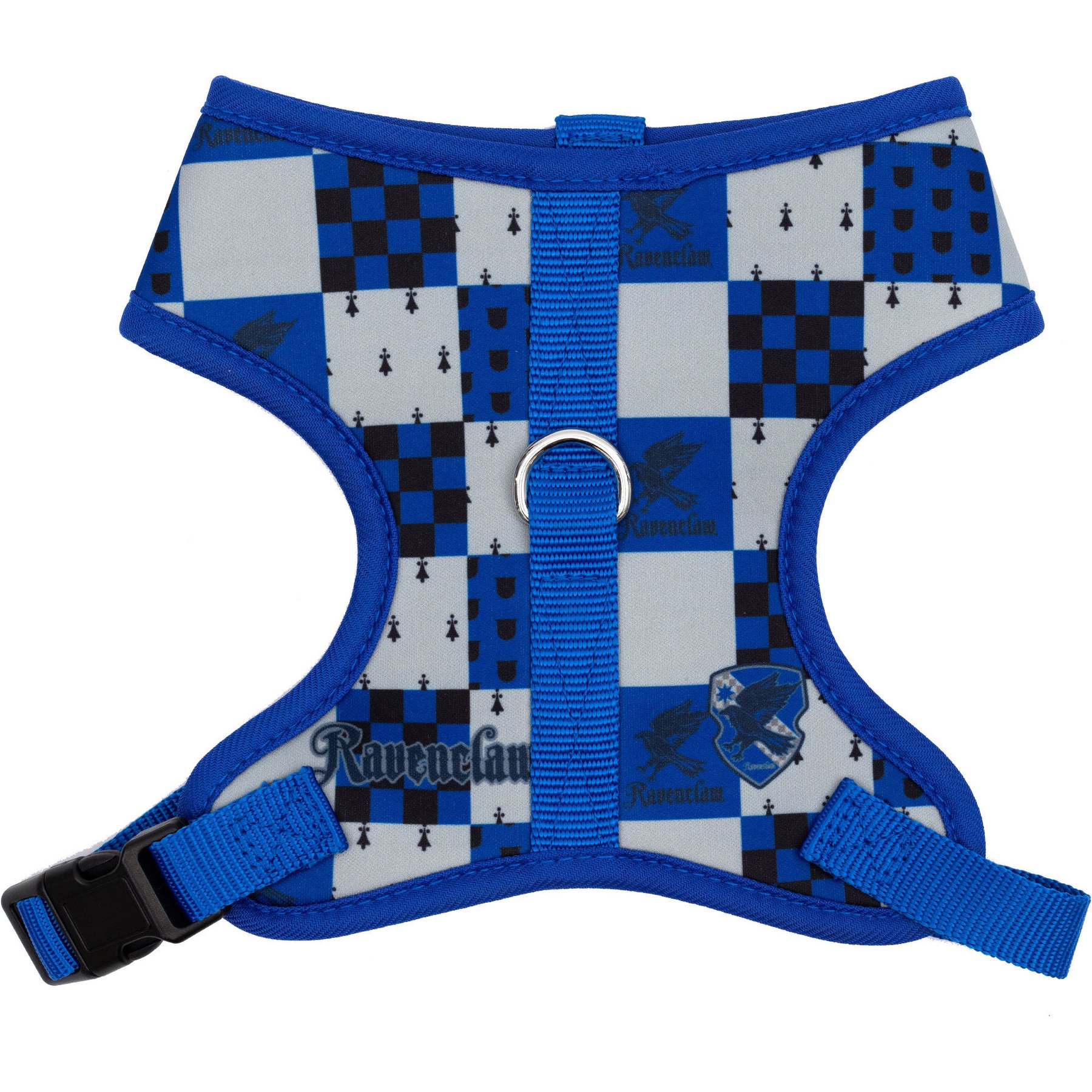 Buckle-Down The Wizarding World of Harry Potter Ravenclaw Checker Dog Harness, Small: 14 to 17-in chest