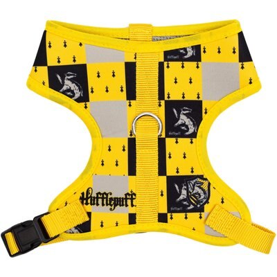 Buckle-Down Buckle-Down The Wizarding World of Harry Potter Hufflepuff Checker Dog Harness, X-Large: 20 to 31-in chest