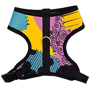 Buckle-Down Disney Nightmare Before Christmas Sally Dress Patchwork Dog Harness, Large: 19 to 29-in chest