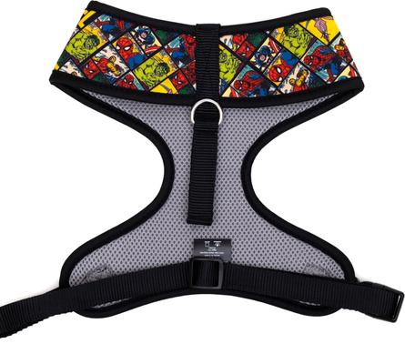 Show full view: Buckle-Down Marvel Brick & Retro Comic Panels Dog Harness, Large: 19 to 29-in chest slide 2 of 3