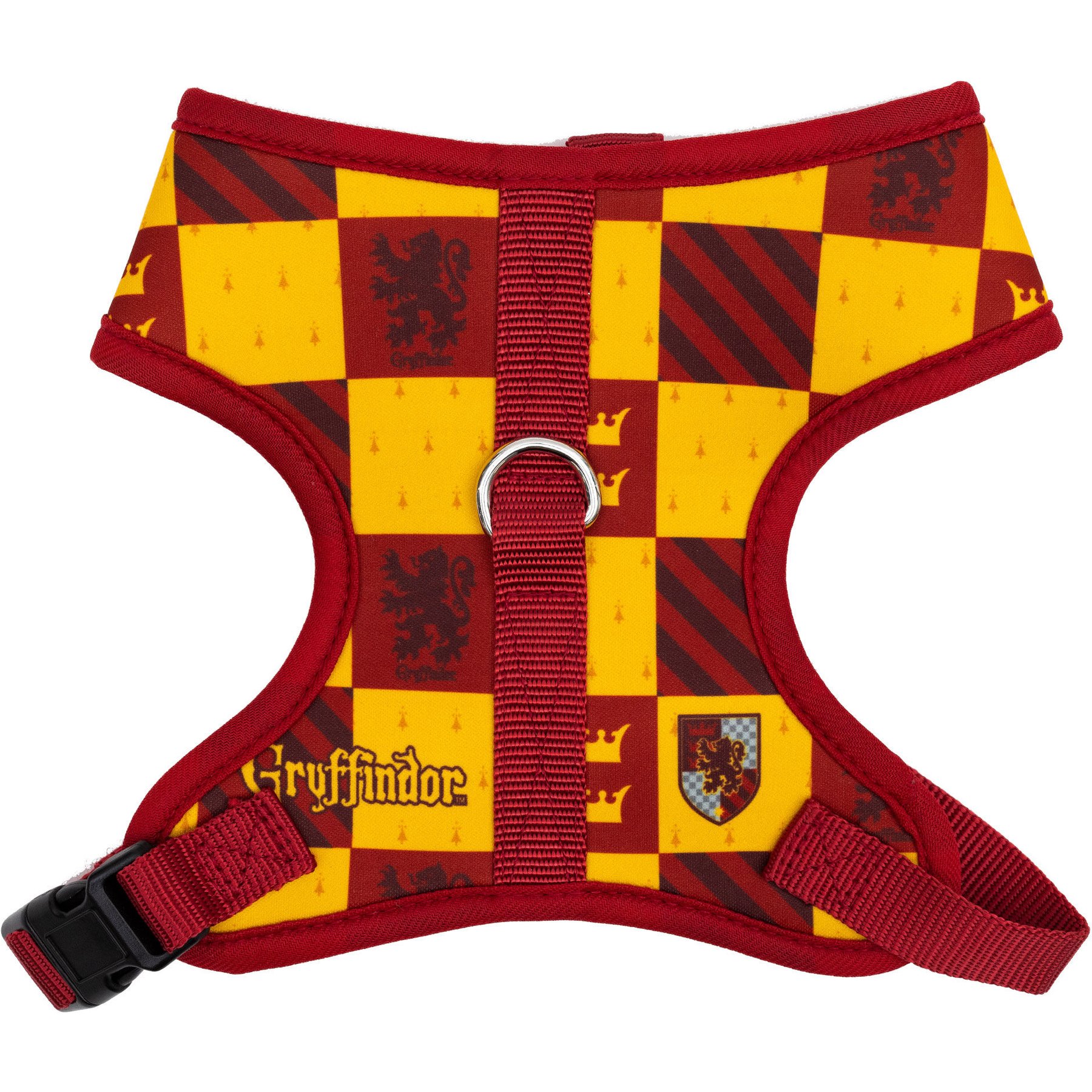 Buckle-Down The Wizarding World of Harry Potter Gryffindor Checker Dog Harness, X-Large: 20 to 31-in chest