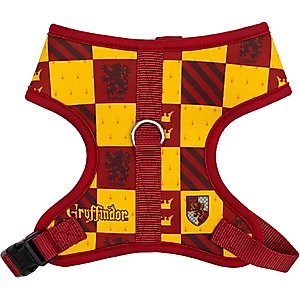 Buckle-Down The Wizarding World of Harry Potter Gryffindor Checker Dog Harness, Large: 19 to 29-in chest