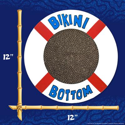 Show full view: SpongeBob Life Preserver Cat Scratcher Toy with Catnip, White slide 5 of 7