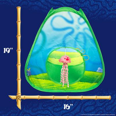 Show full view: SpongeBob Jellyfish Tunnel Cat Toy with Catnip, Blue slide 4 of 6