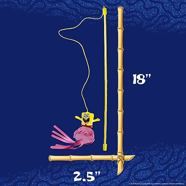 Show full view: SpongeBob Jellyfish Teaser Cat Toy with Catnip, Yellow slide 4 of 6