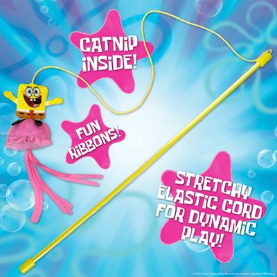 Show full view: SpongeBob Jellyfish Teaser Cat Toy with Catnip, Yellow slide 2 of 6
