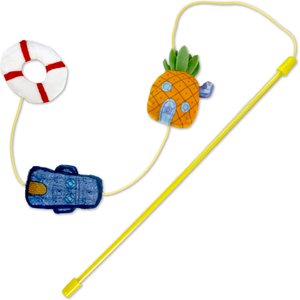 SpongeBob Bikini Bottom Teaser Cat Toy with Catnip, Orange