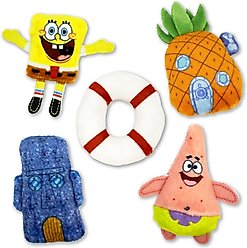 SpongeBob Bikini Bottom Cat Plush Toys with Catnip, Yellow, 5-Pack slide 1 of 5