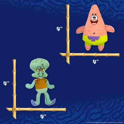 Show full view: SpongeBob Squidward & Patrick Cat Plush Toy with Catnip, Blue, 2-Pack slide 4 of 6