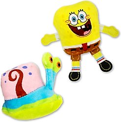 SpongeBob SquarePants & Gary Cat Plush Toy with Catnip, Yellow, 2-Pack