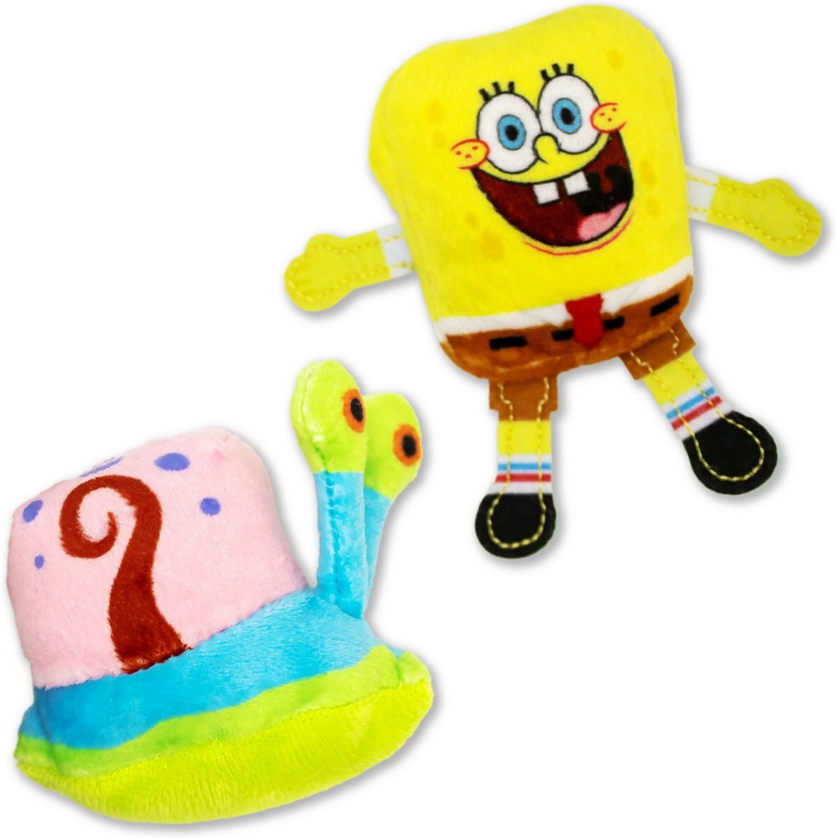 SpongeBob SquarePants & Gary Cat Plush Toy with Catnip, Yellow, 2-Pack