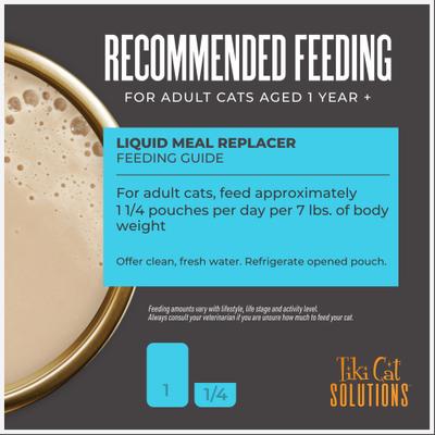 Show full view: Tiki Cat Solutions Liquid Meal Replacer Tuna in Goat's Milk Wet Cat Food, 6-oz spout pouch, case of 6 slide 7 of 13