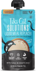 Tiki Cat Solutions Liquid Meal Replacer Tuna in Goat's Milk Wet Cat Food, 6-oz spout pouch, case of 6
