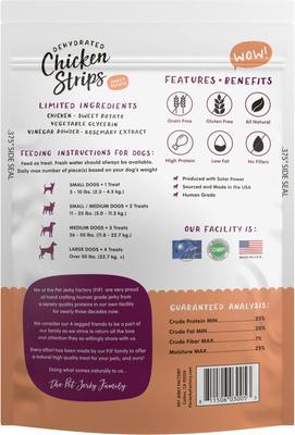 Show full view: Pet Jerky Factory Chicken & Sweet Potato Jerky Dog Treats, 5-oz bag slide 3 of 10