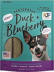 Pet Jerky Factory Duck & Blueberry Jerky Dog Treats, 12-oz bag