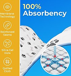 Green Lifestyle Printed Reusable Cat & Dog Pee Pads, Blue & White, 18 x 24-in, 2 count slide 2 of 6