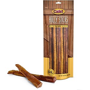 Cadet Adult Beef Large Bully Sticks Dog Treats, 10 count