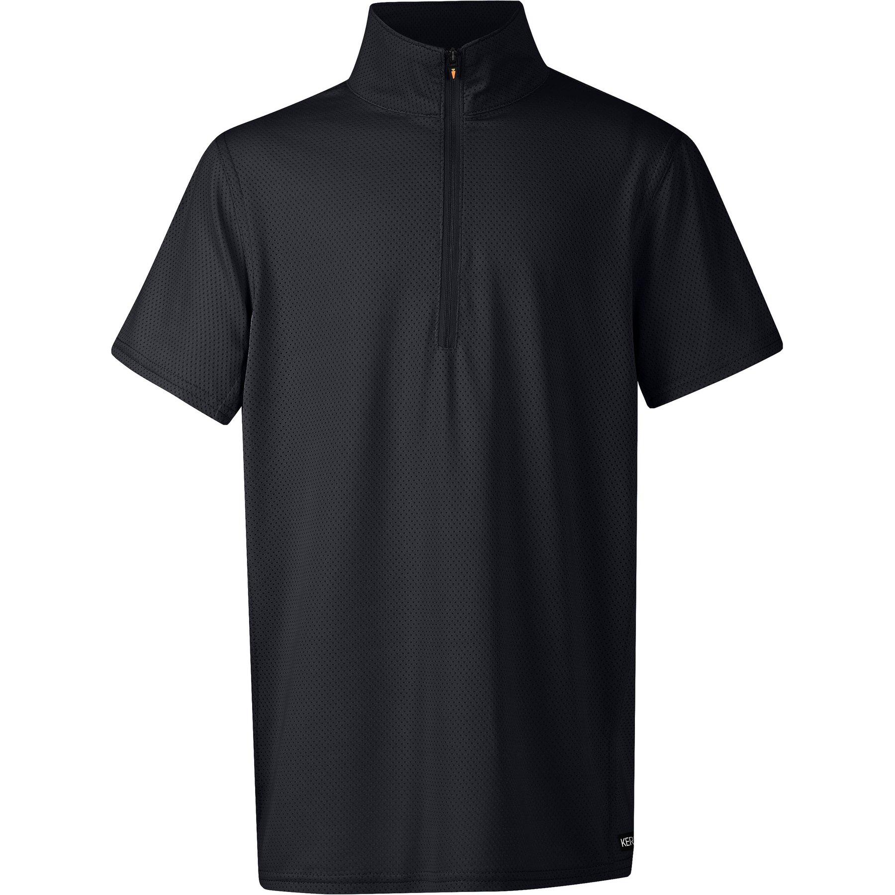Kerrits Kids Ice Fil Lite Short Sleeve Horse Riding Shirt, Black, Large