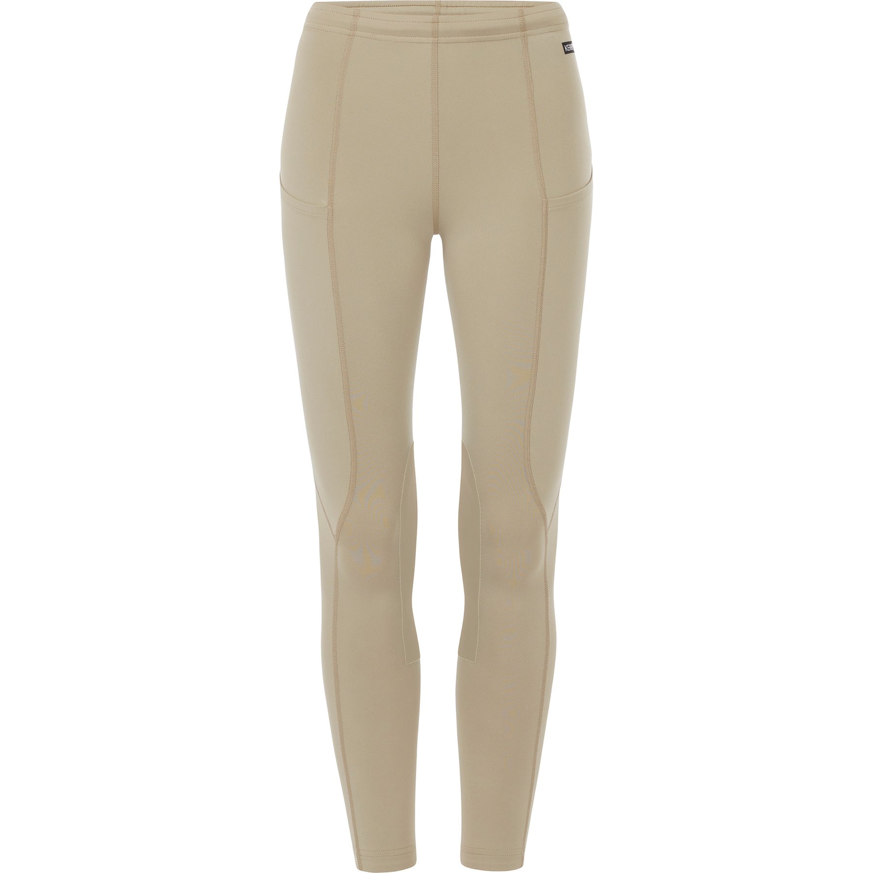 Kerrits Kids Performance Knee Patch Pocket Horse Riding Tight, Tan, Medium