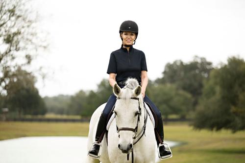 Show full view: Kerrits Ice Fil Lite Short Sleeve Horse Riding Shirt, Black, X-Small slide 3 of 5