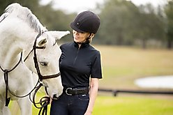 Kerrits Ice Fil Lite Short Sleeve Horse Riding Shirt, Black, X-Small slide 2 of 5