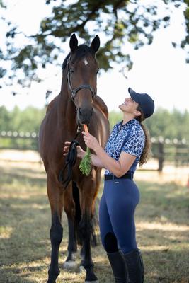 Show full view: Kerrits Performance Knee Patch Pocket Horse Riding Tight, Lapis, X-Large slide 7 of 8