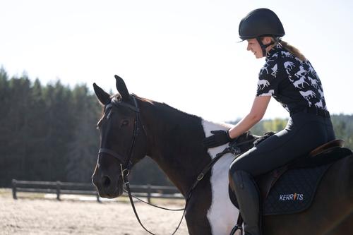 Show full view: Kerrits Performance Knee Patch Pocket Horse Riding Tight, Black, X-Small slide 7 of 8