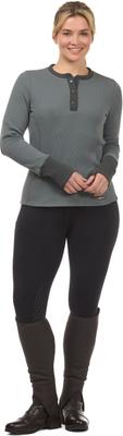 Show full view: Kerrits Power Stretch Knee Patch Pocket Winter Horse Riding Tight, Black, X-Small slide 6 of 7