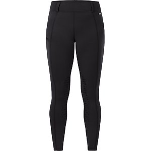 Kerrits Power Stretch Knee Patch Pocket Winter Horse Riding Tight, Black, Small