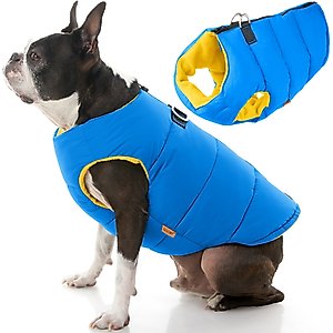 Gooby Padded Dog Vest, Solid Blue, Medium