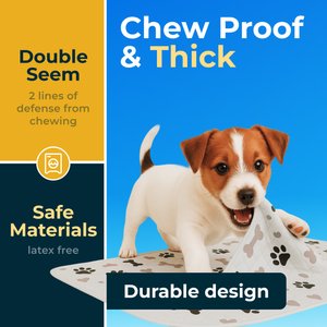 Green Lifestyle Printed Reusable Cat & Dog Pee Pads, Blue & White, 30 x 34-in, 2 count