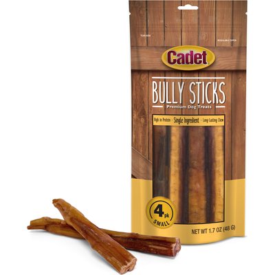 Cadet Cadet Bully Sticks Dog Chews, Small, 4 count